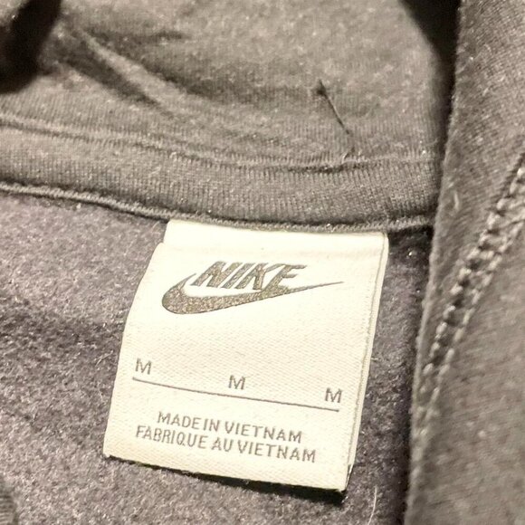 Nike Black Funnel Neck Pullover Logo Swoosh Sweatshirt Womems Medium - Picture 3 of 16